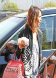 Jessica Alba Street Style - Wearing a Young Mick Jagger T-shirt - February 2014
