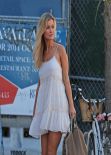 Joanna Krupa - in White Mini Dress Out in Miami, February 2014