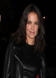 Katie Holmes Leather Outfit at Donna Karan New York 30th Anniversary Fashion Show - February 2014