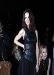 Katie Holmes Leather Outfit at Donna Karan New York 30th Anniversary Fashion Show - February 2014