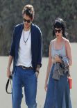 Katy Perry in Denim Skirt - Out In Los Angeles, February 2014
