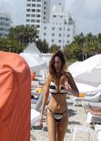 Kelly Brook Bikini Candids - Miami beach - February 2014