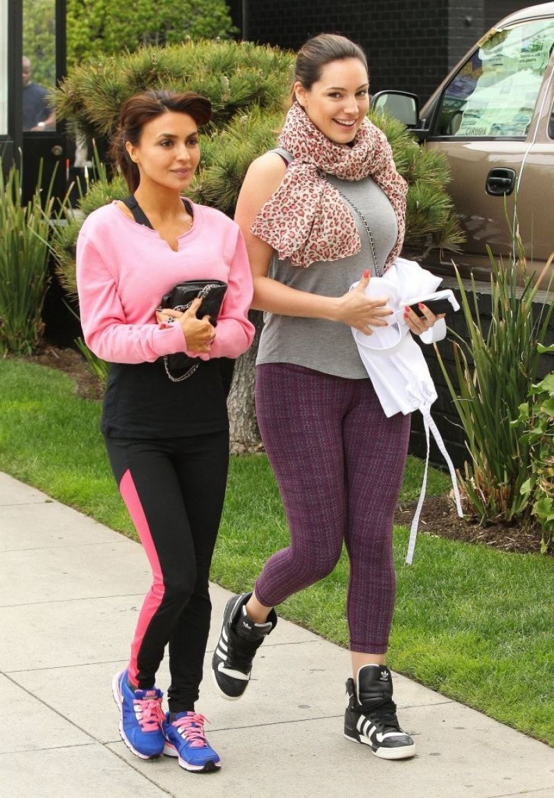 Kelly Brook Fitness Style - With a Friend Out in Los Angeles, February 2014