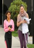 Kelly Brook Fitness Style - With a Friend Out in Los Angeles, February 2014