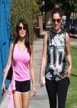Kelly Brook in Spandex out with a Friend - Los Angeles, February 2014