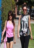 Kelly Brook in Spandex out with a Friend - Los Angeles, February 2014