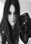 Kendall Jenner in W Magazine, March 2014 - Braless with Open Leather jacket in