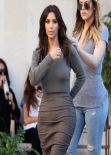 Kim Kardashian, Khloe Kardashian and Kylie Jenner - Arriving at Naimie