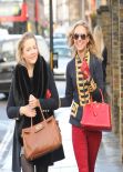 Kimberley Garner in a Red Tight Jeas - Shopping in London, February 2014