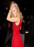 Kimberley Garner in Red Mini Dress - Langham Hotel - February 2014