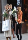 Kimberley Garner Street Style  - Buying Flowers in London, February 2014
