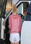 LeAnn Rimes Shows off Her Legs - in a Tiny White Shorts at a Gas Station in Los Angeles