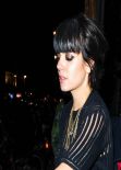 Lily Allen Arriving at the Esquire BAFTA Party, Feb. 2014