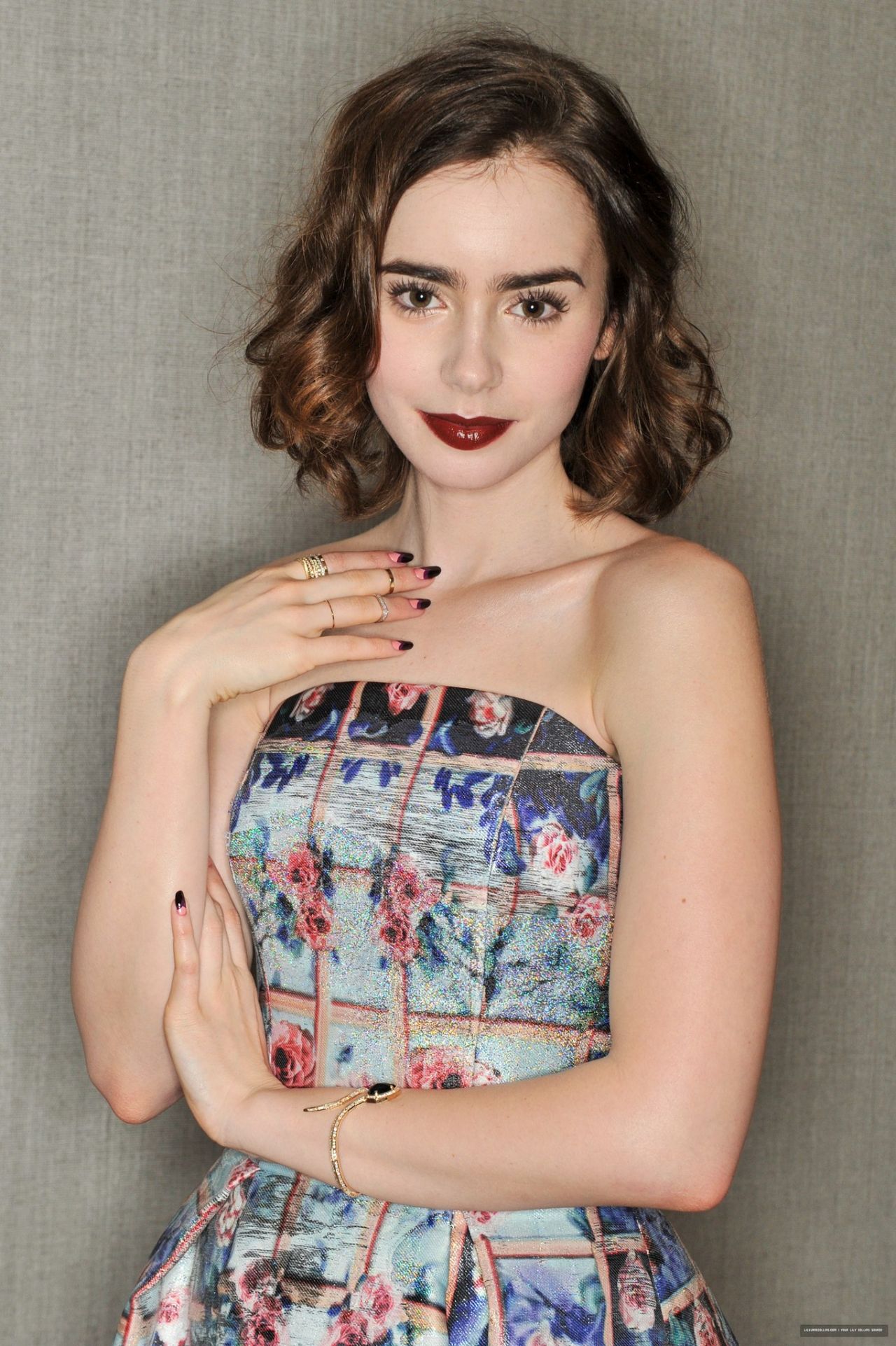 Lily Collins at The Lancôme Pre-Bafta Party in London, February 2014 ...