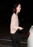 Lily Collins Night Out Style - February 2014