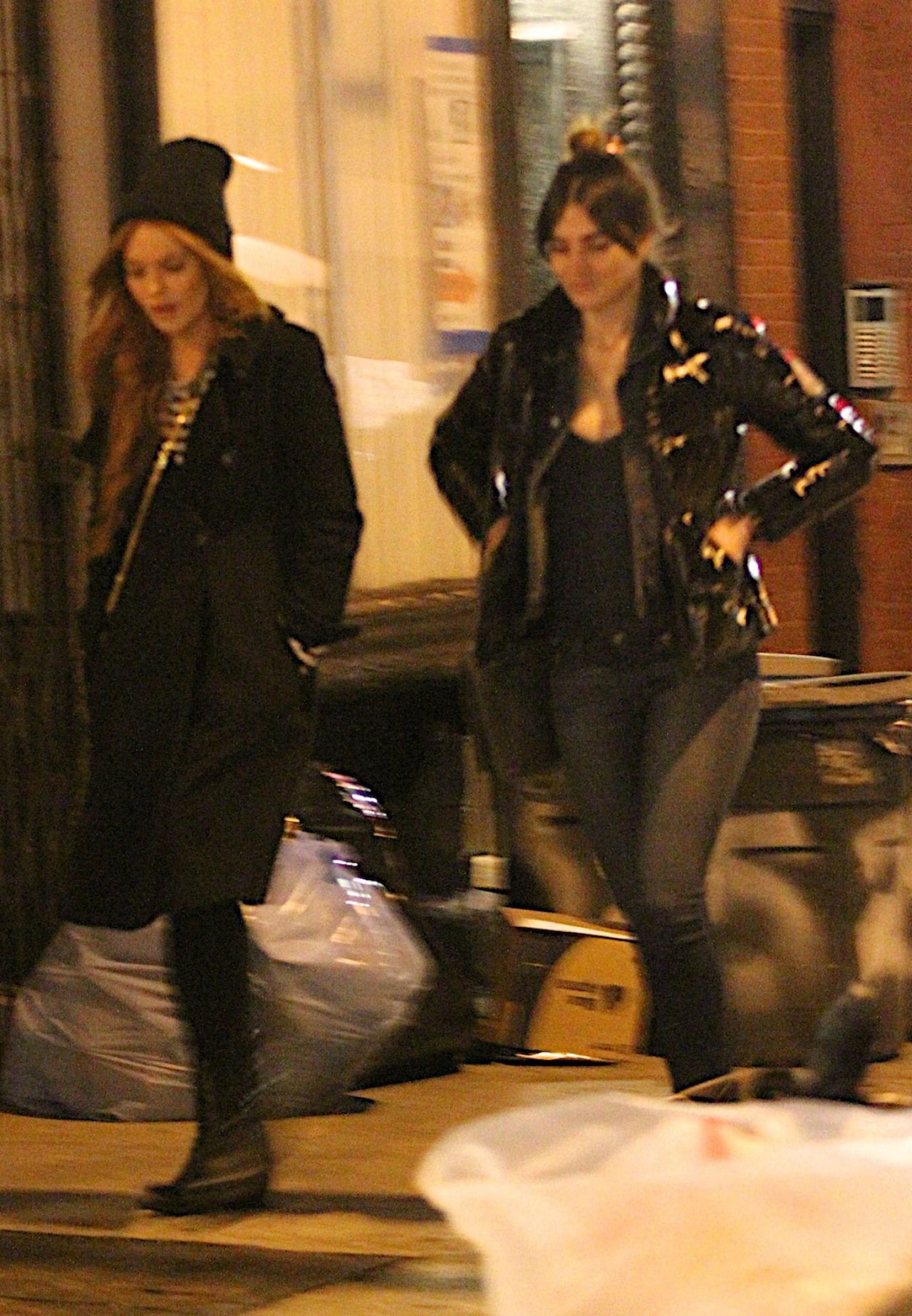 Lindsay Lohan & Ali Lohan Street Style - East Village, February 2014