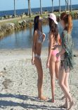 Lisa Opie Bikini Candids - Beach in Miami, February 2014