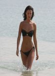 Lucy MecKlenburgh in Black Bikini - Dubai, January 2014