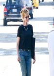 Melanie Griffith Street Style - Out in Beverly Hills - February 2014