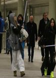 Michelle Rodriguez and Cara Delevingne at London Paddington Station - February 2014