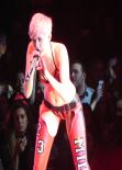 Miley Cyrus Performing  at Staples Center in Los Angeles, February 2014