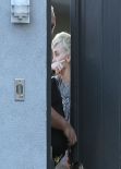 Miley Cyrus - With Cops At Her House In Studio City, February 2014