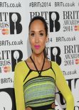 Myleene Klass WEaring Mark Fast Spring 2014 Dress - The BRIT Awards 2014