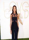 Naomie Harris Wearing Monique Lhuillier at LoveGold Cocktail Party 2014