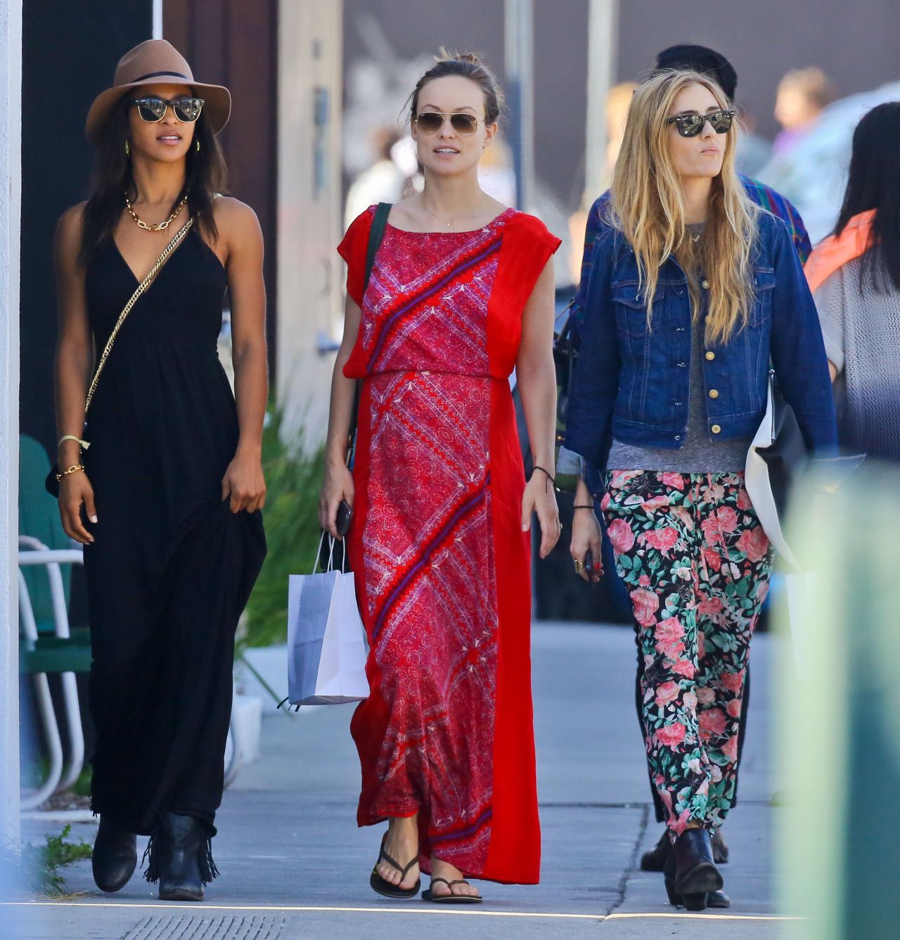 Olivia Wilde Street Style - With her Girlfriends in West Hollywood, February 2014