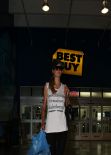 Paris Hilton Shopping at Best Buy - Miami Beach, February 2014