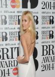 Pixie Lott Wearing DKNY Dress at 2014 BRIT Awards in London