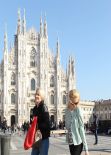 Pixie Lott With Her Sister Walking The Streets of Milan, February 2014