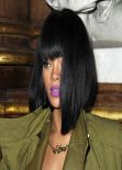 Rihanna at Balmain Fashion Show in Paris