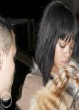 Rihanna in Paris - Leaving L
