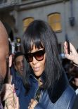 Rihanna in Paris - Spotted Arriving At Her Hotel – February 2014