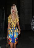 Rita Ora Night Out Style - Goes to Arengario Restaurant in Milan - February 2014