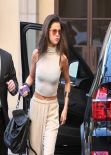 Selena Gomez All in Beige at a Hotel in Beverly Hills - February 2014