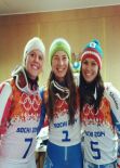 Tina Maze, Anna Fenninger and Viktoria Rebensburg - Giant Slalom Sochi 2014