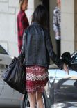 Vanessa Hudgens Shows Off Legs In Sexy Skirt - Arriving to Nine Zero One Salon in West Hollywood - Feb. 2014