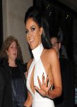 Vicky Pattison Night Out Style - Mayfair Hotel in London, February 2014