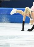 Viktoria Helgesson Performs in the Women’s Figure Skating – 2014 Sochi Winter Olympics