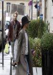 Zoe Saldana and her husband Marco Perego - Real Paris Street Style: Winter 2014