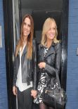  Mel C and Emma Bunton - Arriving at a Studio to Record England 2014 FIFA World Cup Song for Sport Relief
