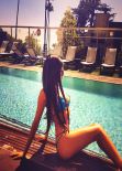 Alessandra Sorcinelli in Blue Bikini - Instagram, March 2014