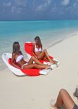 Alessia Reato and Alessia Ventura in Bikini - Backstage Photoshoot - Maldives, March 2014
