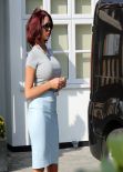 Amy Childs - Leaving Home to fly off on a Fashion Shoot -  March 2014