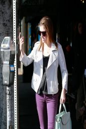 Anna Kendrick Casual Style - Leaving a Restaurant in Los Angeles - March 2014