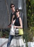 Anne Hathaway Street Style - at Cheebo in Los Angeles - March 2014