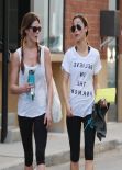 Ashley Greene and Cara Santana Leaving a Gym in Studio City, March 2014