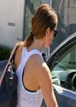 Ashley Greene in Blue Tights - West Hollywood, March 2014